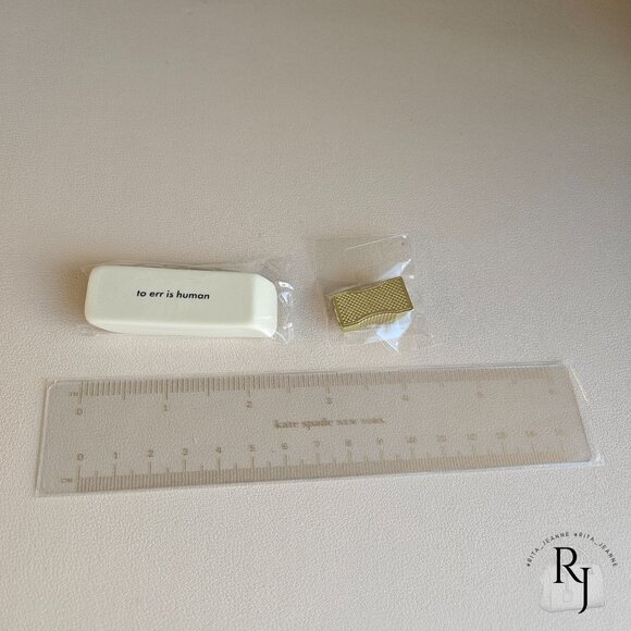 KATE SPADE Zippered Metallic Gold Polka Dot Zippered Pouch - Picture 9 of 10